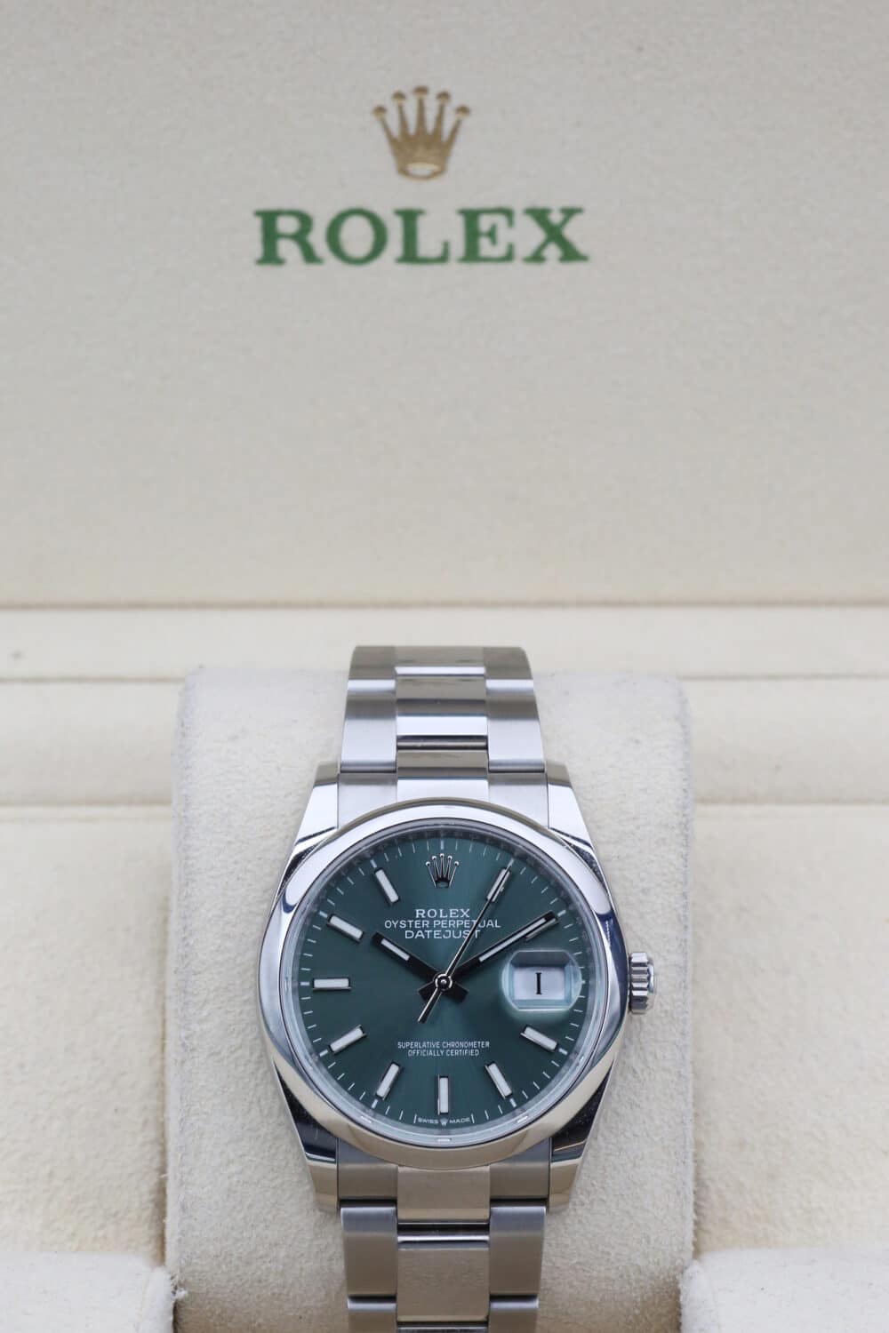 Rolex 126200 Mint Green DATEJUST 36mm 2023 - Image 6