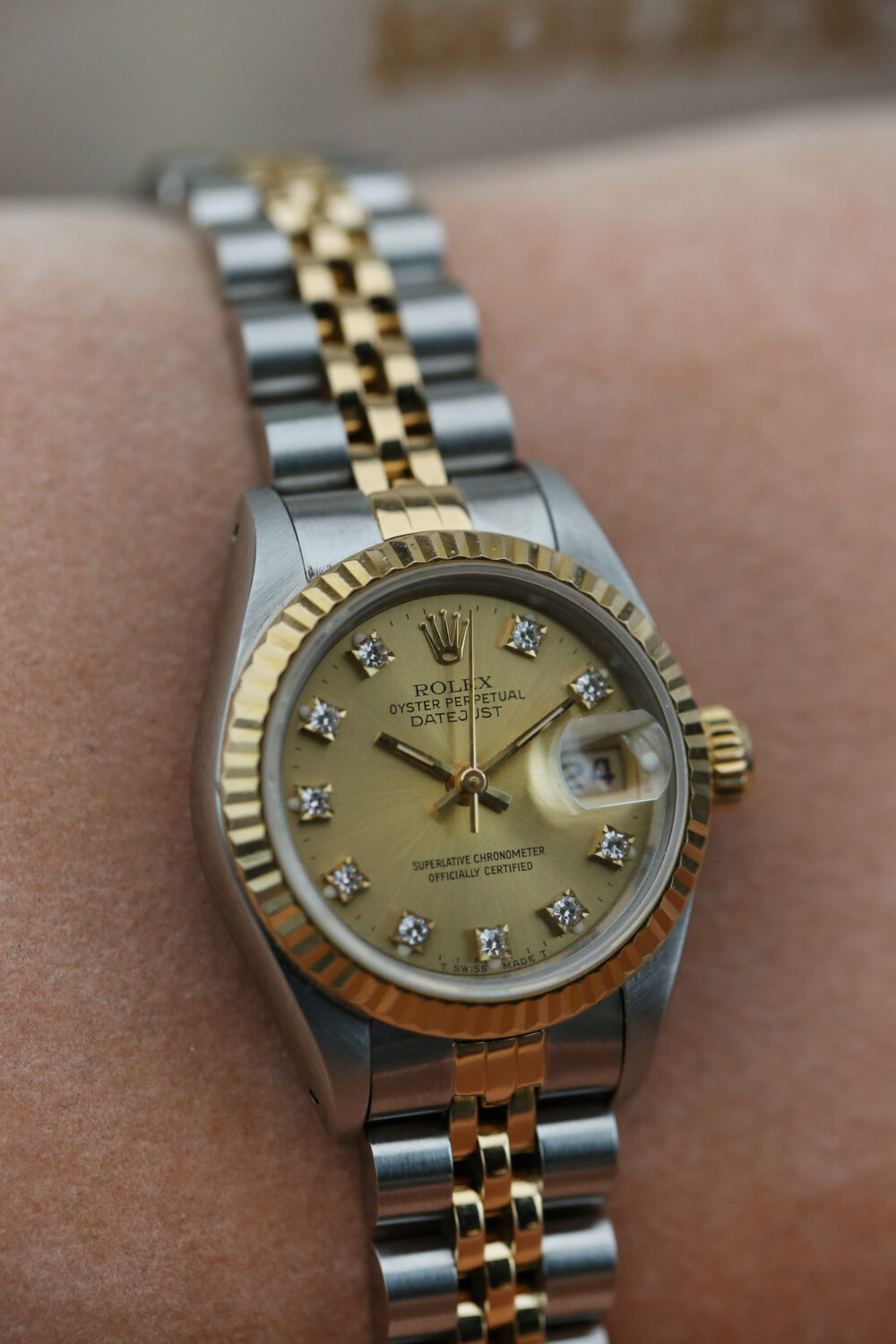 Rolex 69173 Champagne DATEJUST 26mm 1992 - Image 3