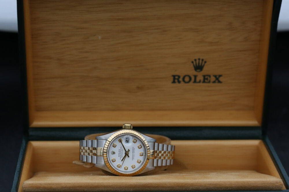 Rolex 69173 White Diamond DATE JUST 26mm 1995 - Image 3