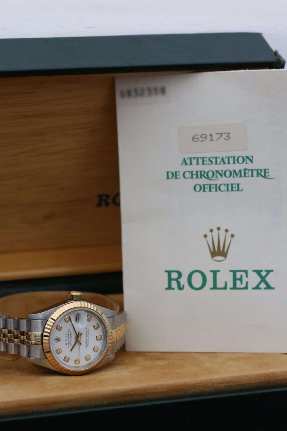 Rolex 69173 White Diamond DATE JUST 26mm 1995 - Image 4